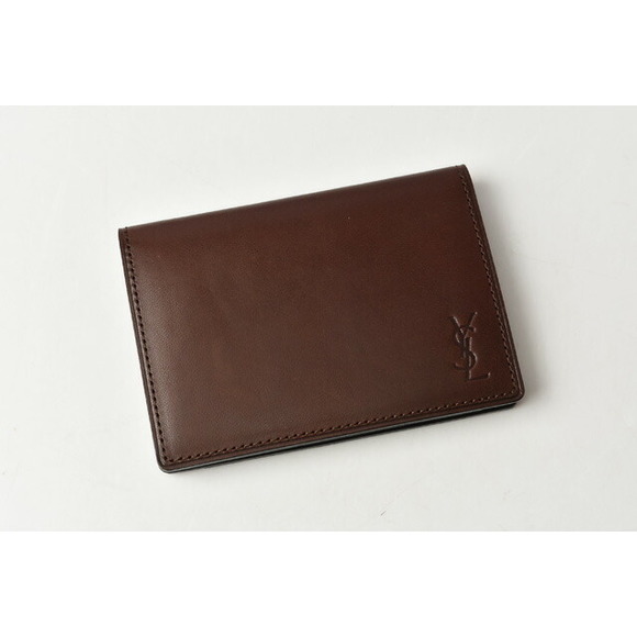 Saint Laurent Brown Card Case - Picture 1 of 10